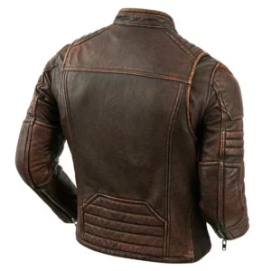 Stylish Leather Jacket for Men - Back View