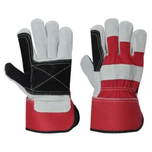 Heavy Duty Industrial Non-Slip Leather Gloves Wear Resistant