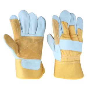 Heavy Duty Industrial Non-Slip Leather Gloves Wear Resistant