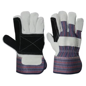 Heavy Duty Industrial Non-Slip Leather Gloves Wear Resistant